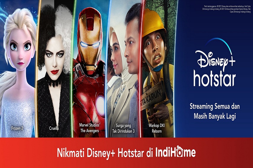 Kini Pelanggan IndiHome Bisa Nikmati Ratusan Film Disney+ Hotstar