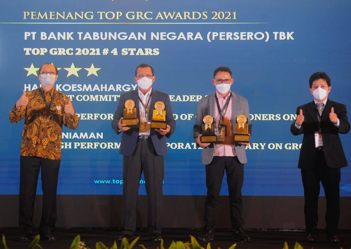 Bank BTN (BBTN) Borong Empat Penghargaan Top GRC Awards 2021