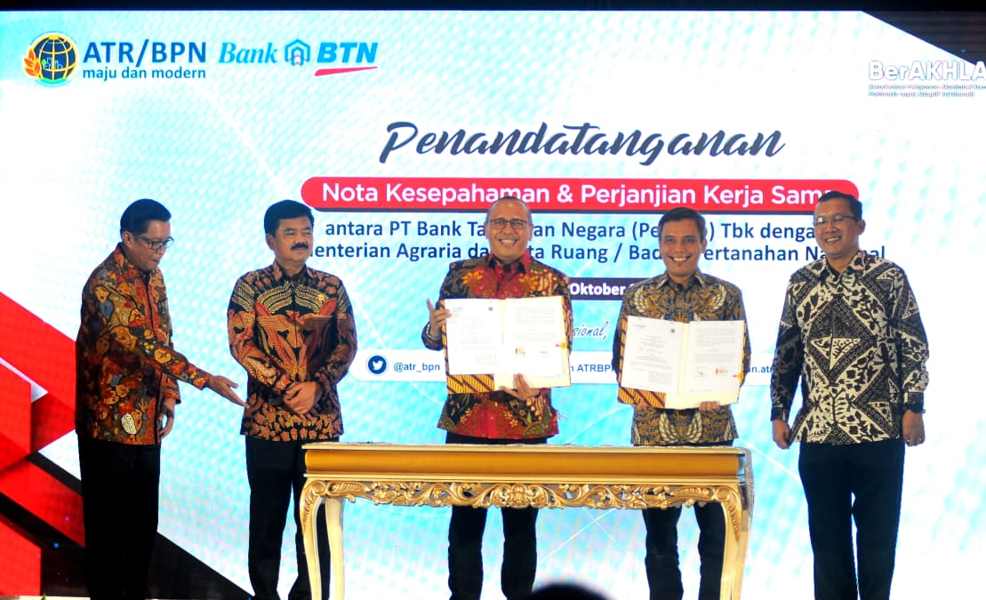Siapkan Solusi Sertifikat Rumah Rakyat, BTN (BBTN) Gandeng Kementerian ATR/BPN  