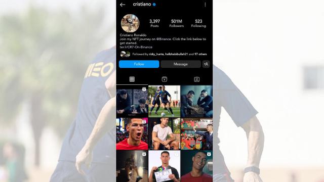 Cristiano Ronaldo, Manusia Pertama Pemilik Setengah Miliar Pengikut di Instagram