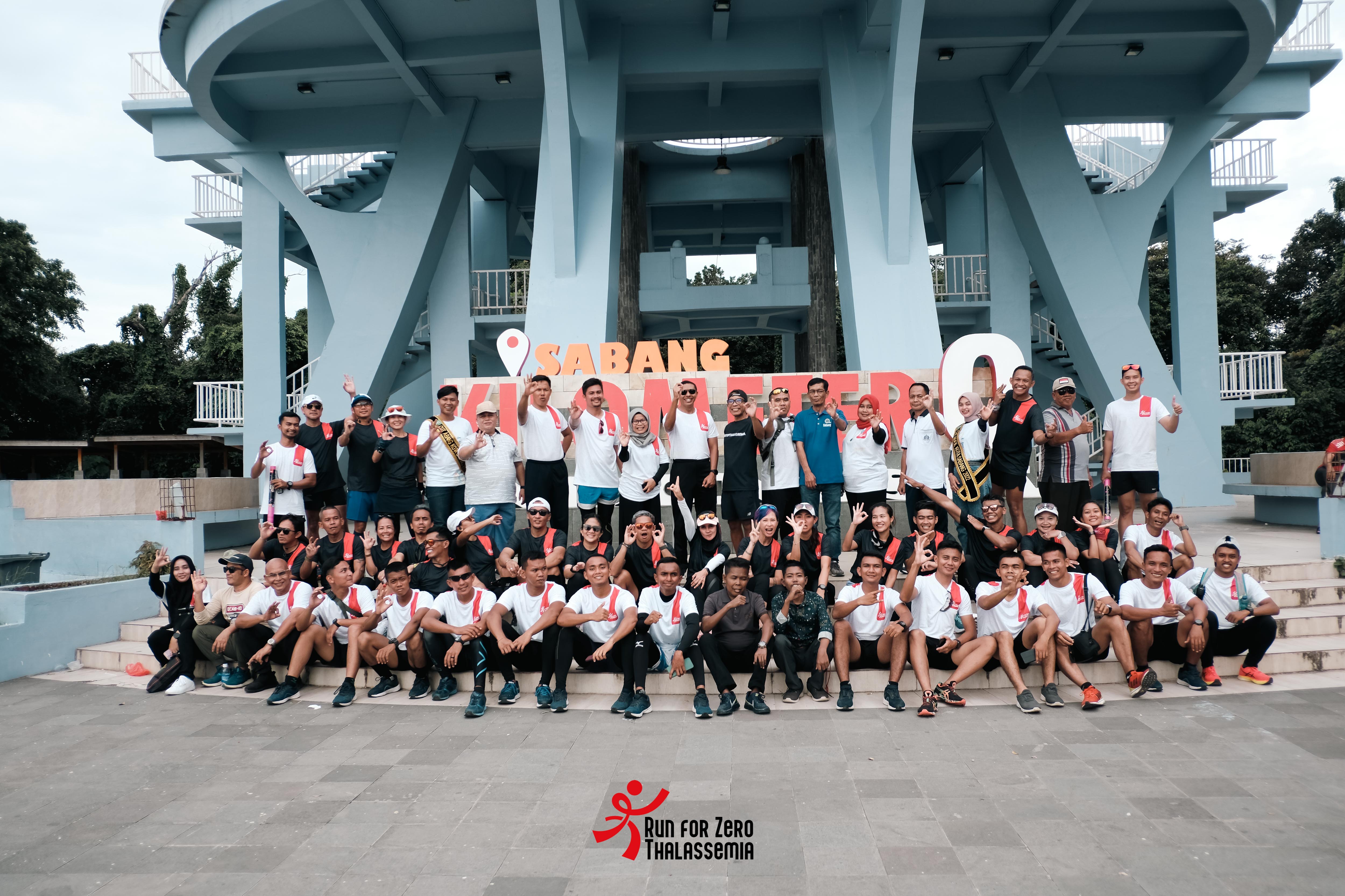 Puluhan Pelari Berlari menuju KM 0 Sabang Untuk Mengkampanyekan Stop Thalassemia