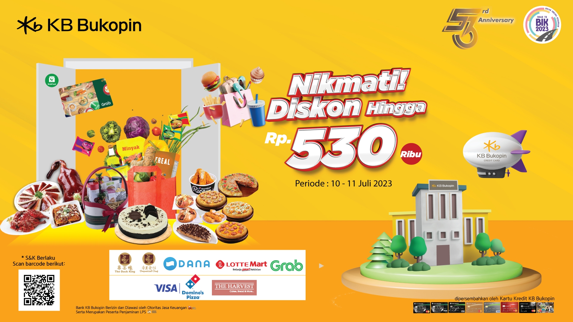 Promo HUT Bank KB Bukopin, Diskon di Domino’s Pizza Sampai Belanja Hemat di Lotte Mart