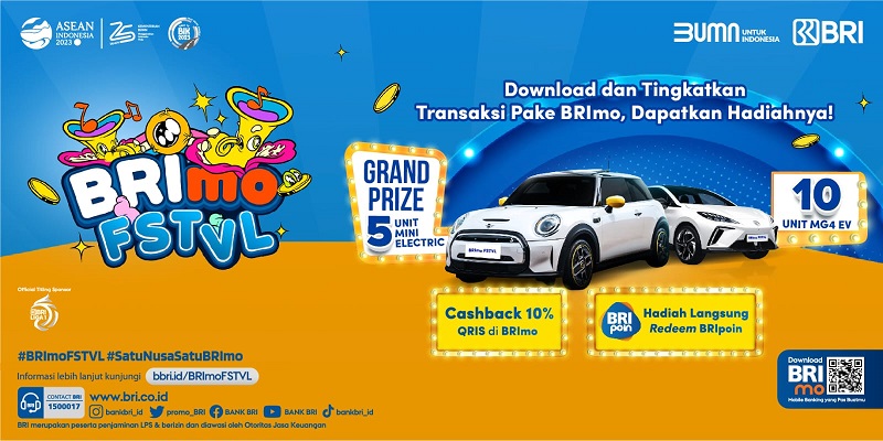 BRI (BBRI) Beri Hadiah Mobil Listrik Keren di BRImo FSTVL 2023