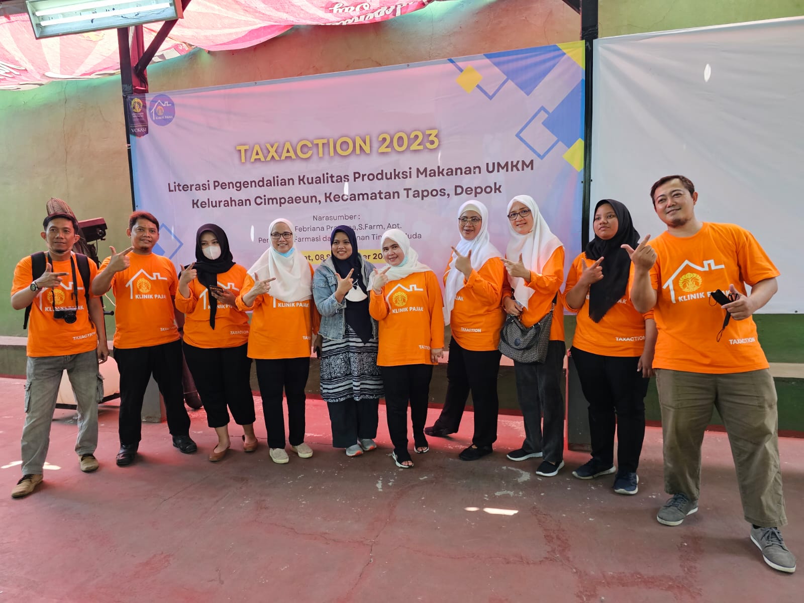 Pendidikan Vokasi UI, Taxaction 2023 Kontribusi Positif Kepada Masyarakat Tapos Depok