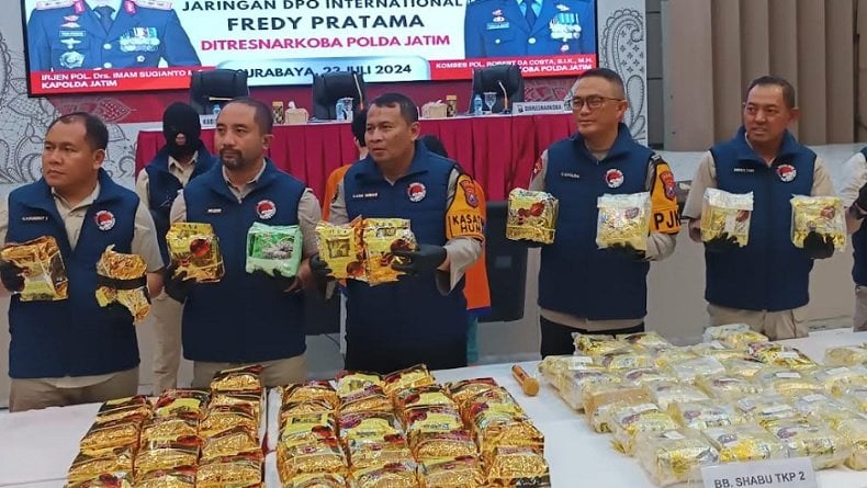 Polda Jatim Gagalkan Peredaran 88 Kg Sabu-sabu Jaringan Fredy Pratama