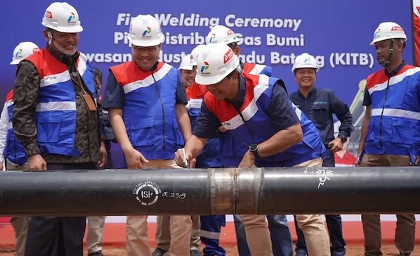 Gas Bumi Mengalir Perdana di Kawasan Industri Terpadu Batang