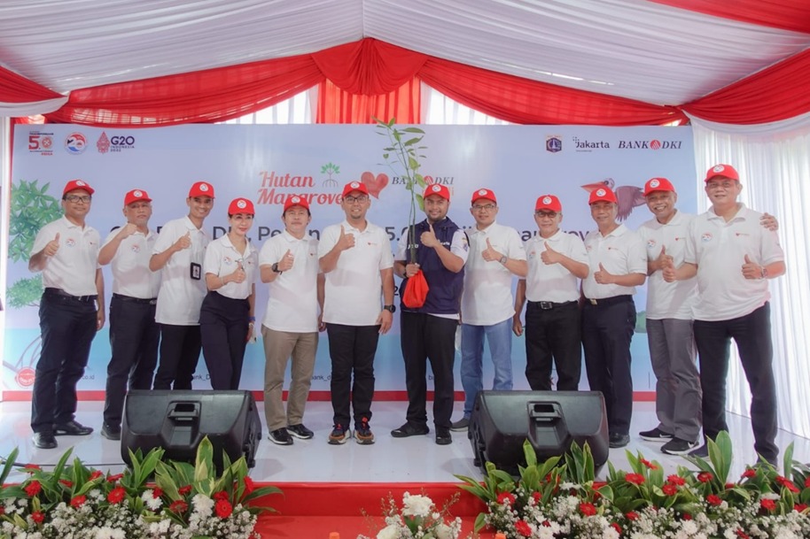 Program CSR Bank DKI, Penanaman 5 Ribu Bibit Mangrove di Ekowisata Pantai Indah Kapuk