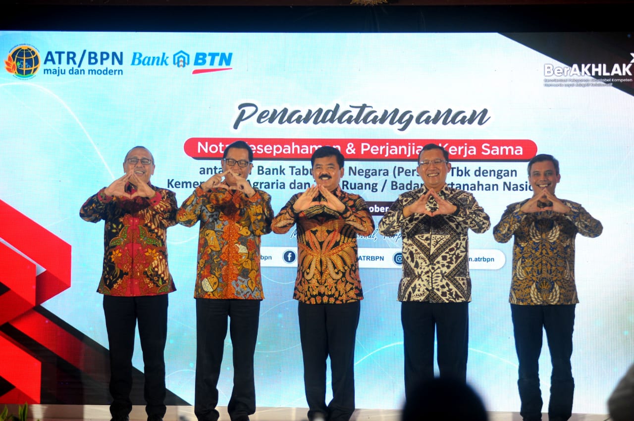 Siapkan Solusi Sertifikat Rumah Rakyat, BTN (BBTN) Gandeng Kementerian ATR/BPN  