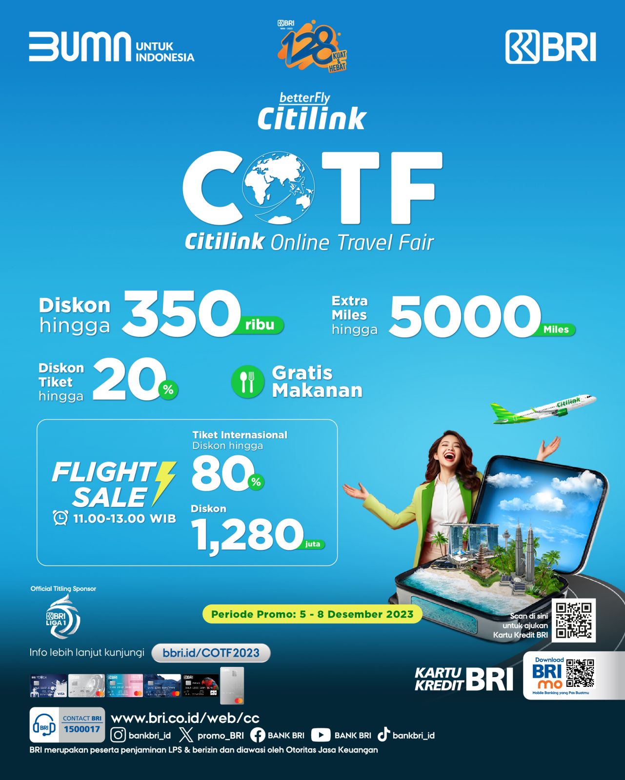BRI Citilink Online Travel Fair 2023, Dukung Gerakan Bangga Berwisata Indonesia