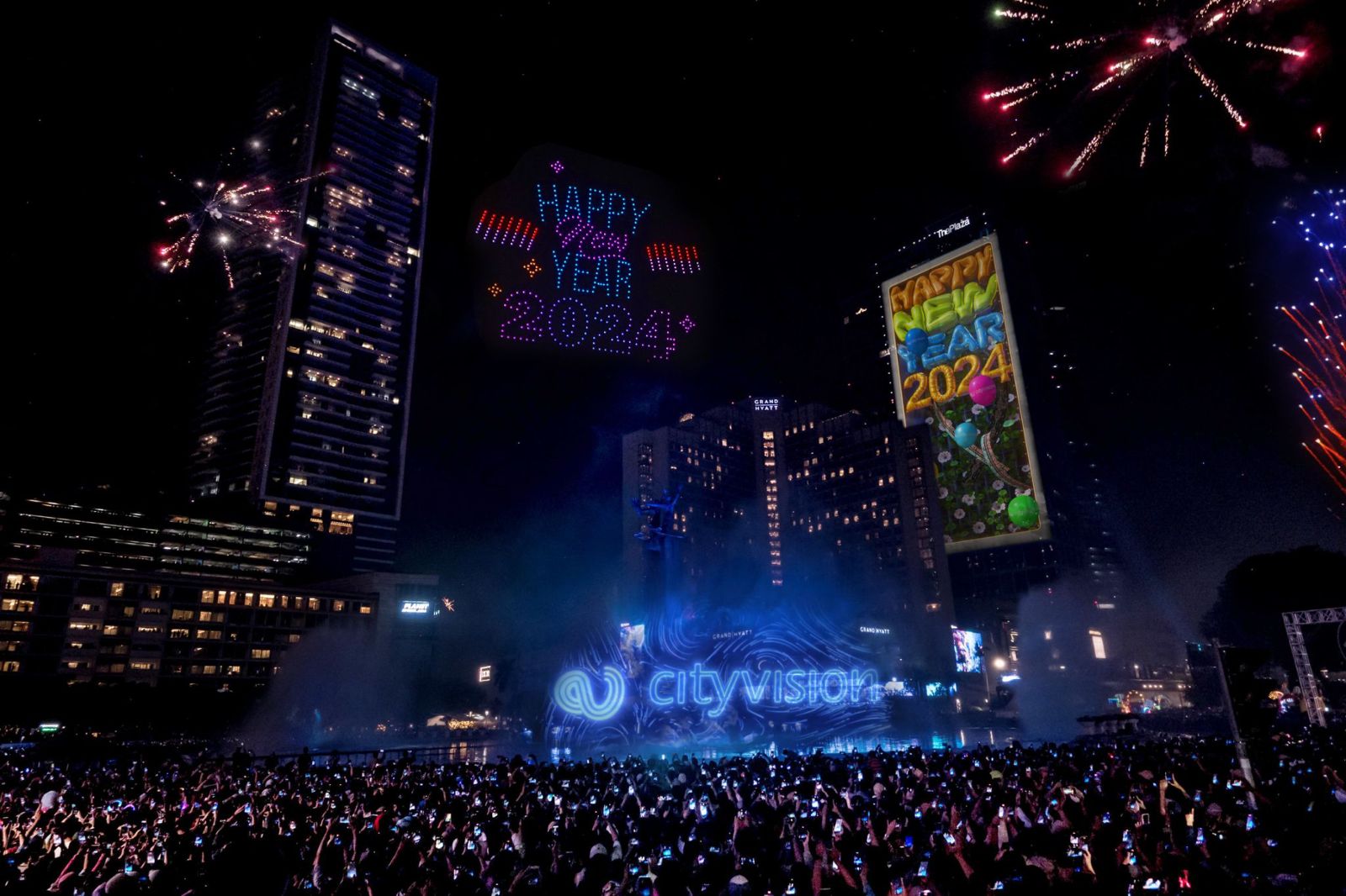 Kirana Jakarta by City Vision, Pertunjukan 500 Drone, Water Mist dan 3D Video Mapping