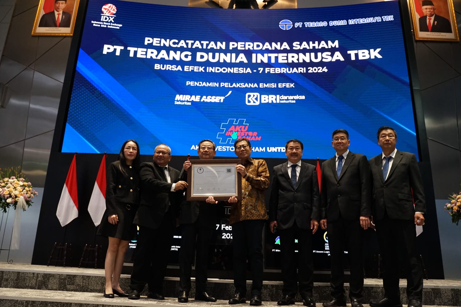 Terang Dunia Internusa (UNTD) Catatkan Saham di Bursa Efek Indonesia